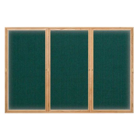 UNITED VISUAL PRODUCTS Open Faced Traditional Corkboard, 24x18" UV640A-SATIN-PEARL